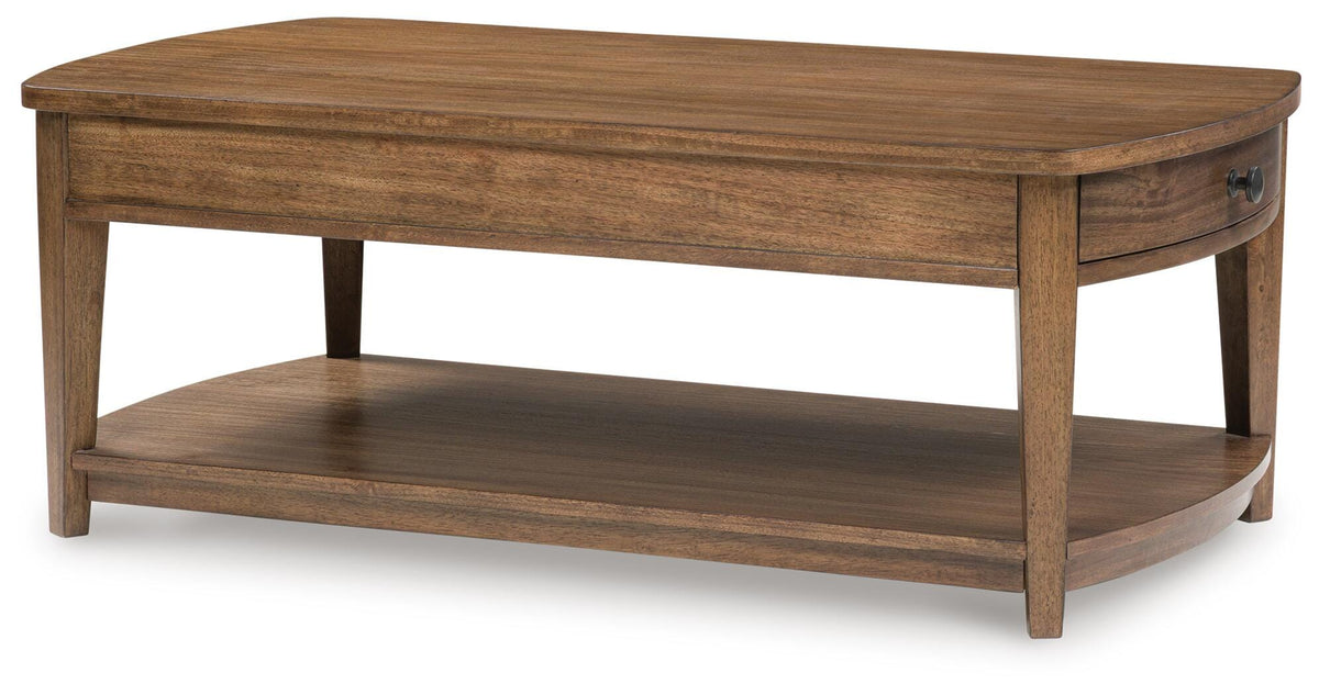 Burkbyer Coffee Table - Brown  (T513-SI)