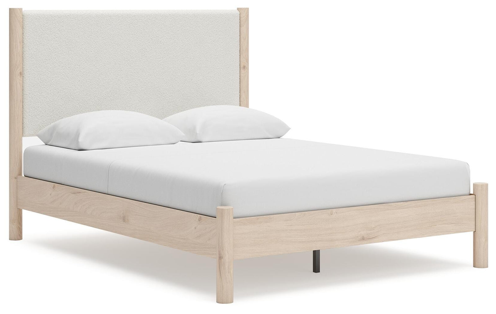 Cadmori Upholstered Panel Bed, Dresser and Mirror - Two-tone  (B2615-SI) - Image 9