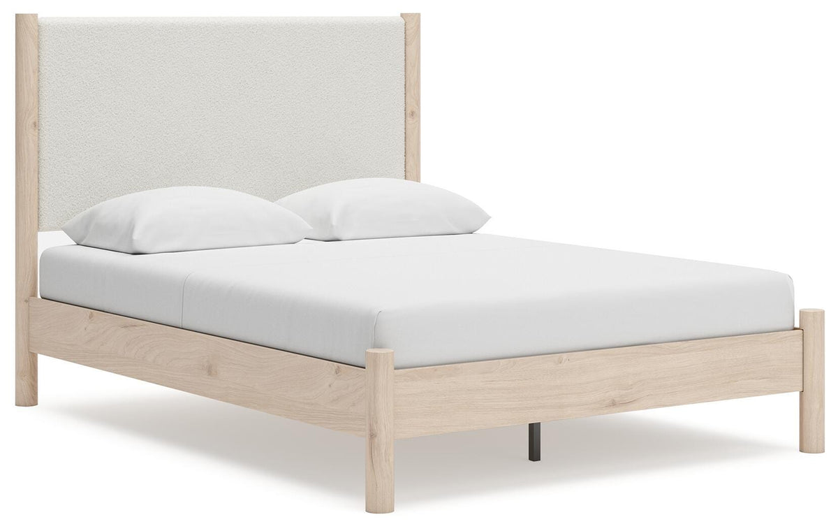 Cadmori Upholstered Panel Bed - Two-tone  (B2615-SI)