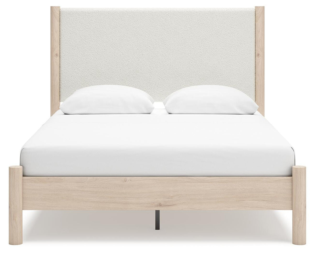 Cadmori Upholstered Panel Bed - Two-tone  (B2615-SI) - Image 4