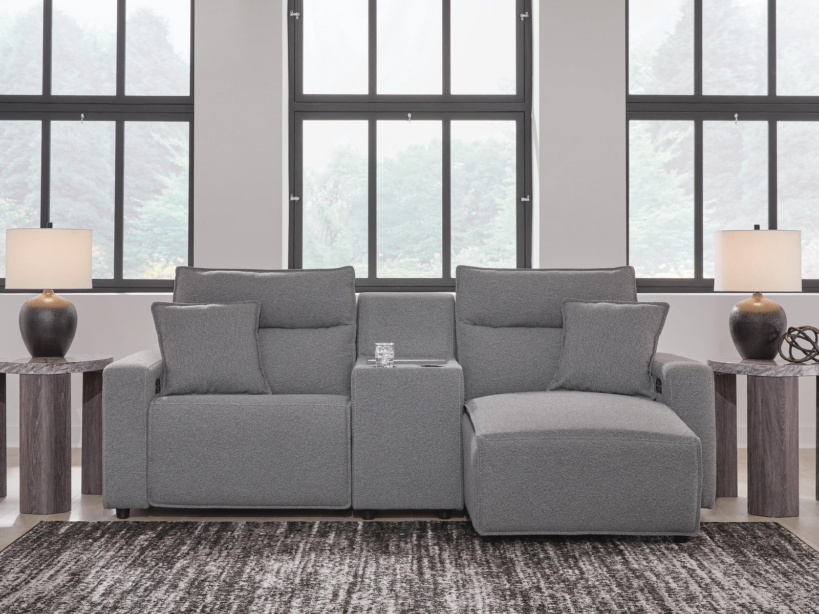 Modmax II 3-Piece Power Reclining Sectional with Chaise and Console (65906-SI) - Image 2