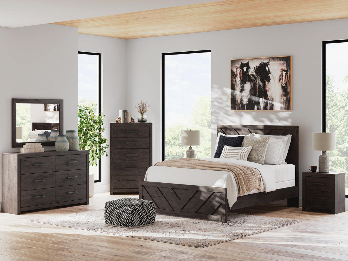 Prendonea Dresser and Mirror - Charcoal  (B3789-SI) - Image 9