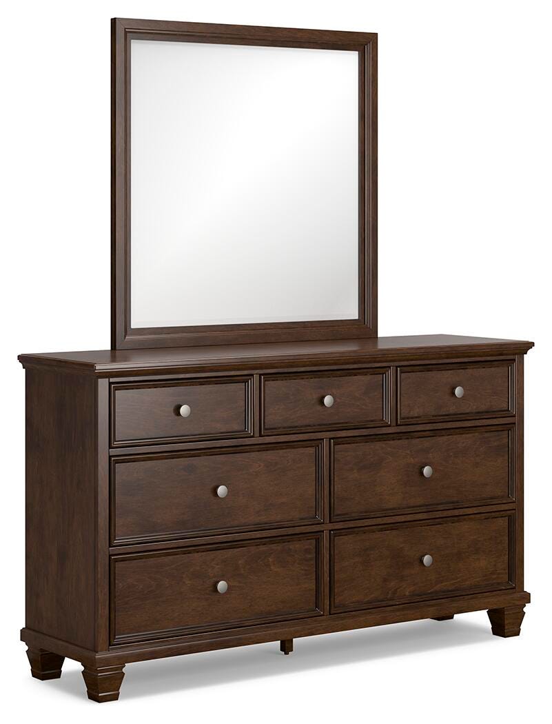 Danabrin Panel Bed, Dresser and Mirror - Brown  (B685-SI) - Image 3