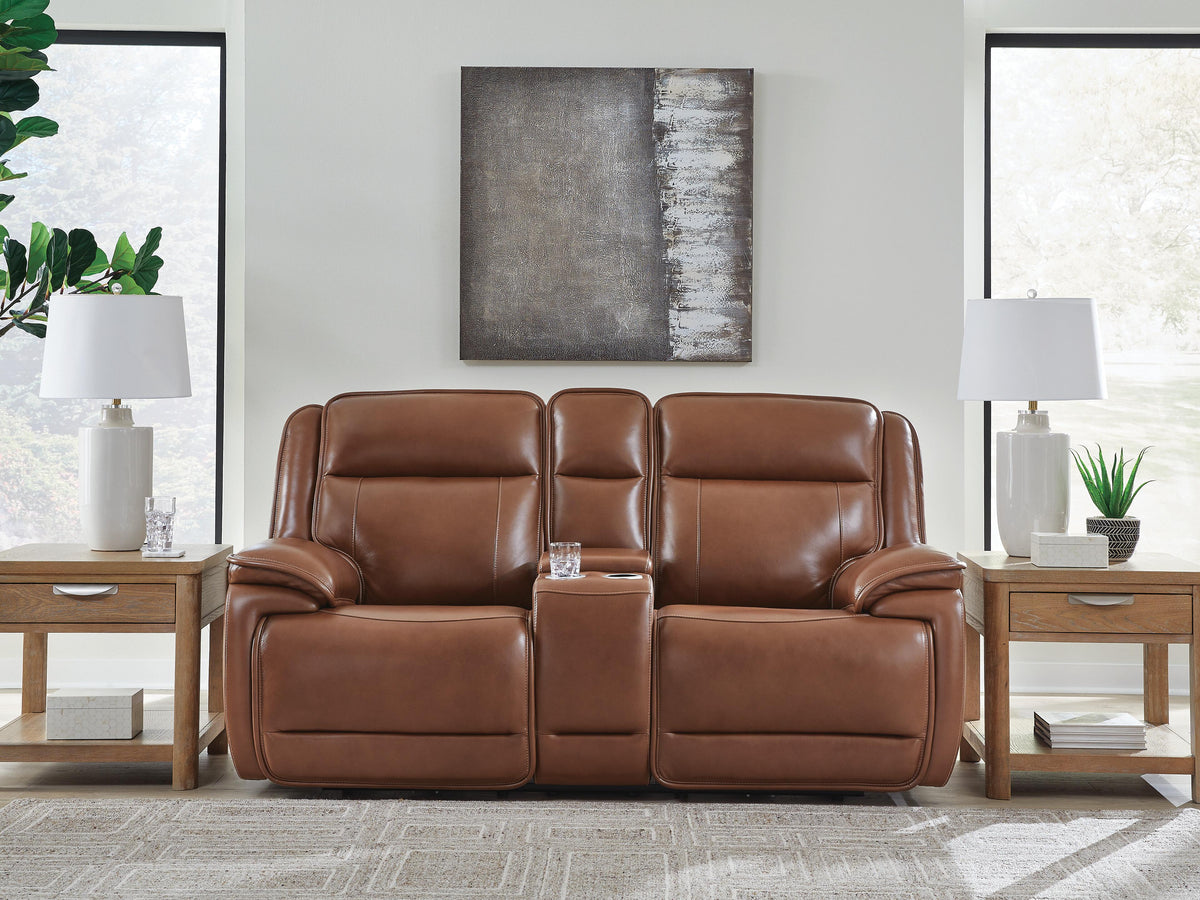 Healy Pier Power Reclining Loveseat with Console (U11204-SI) - Image 2