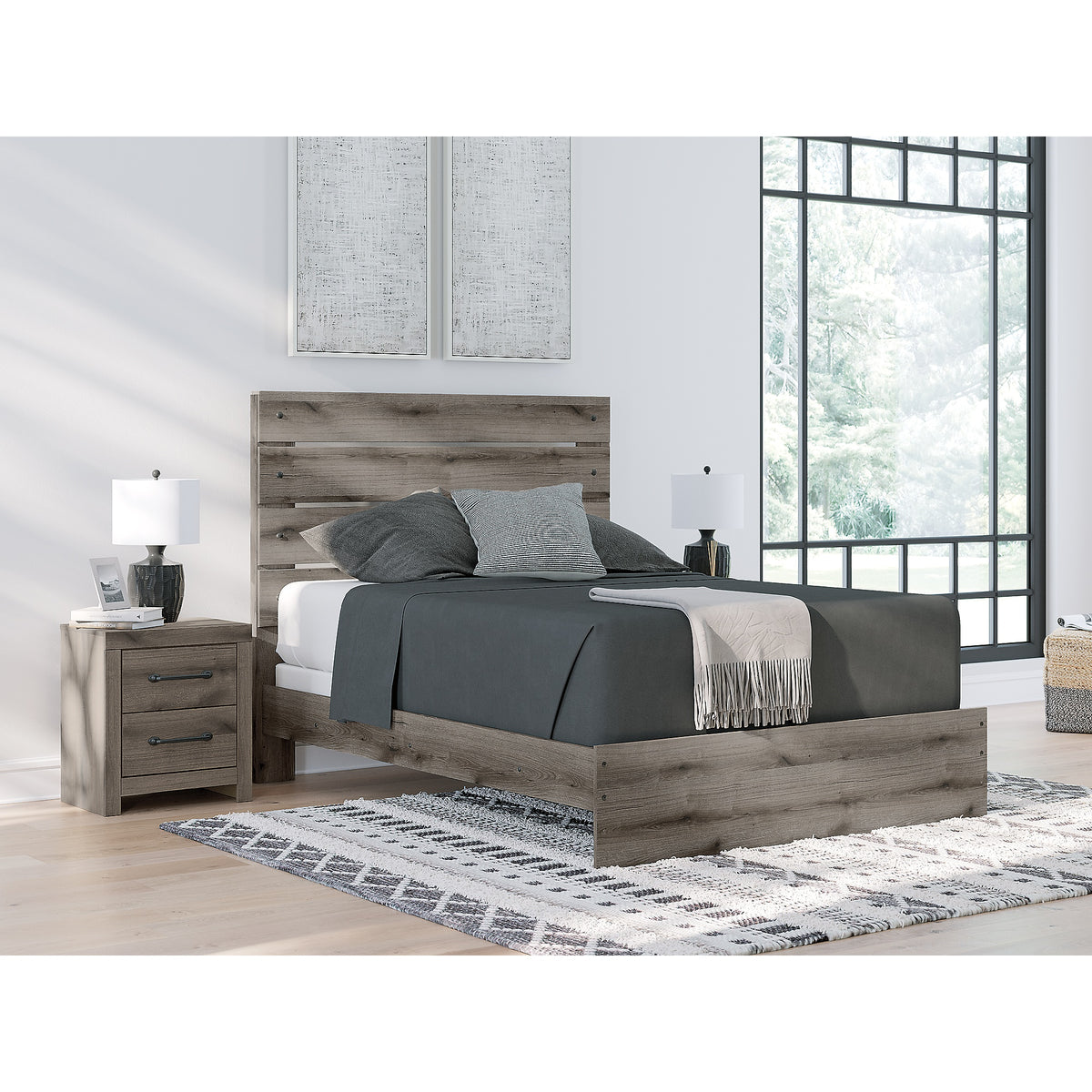 Graystorm Queen Panel Bed (PCB2405-SI) - Image 8