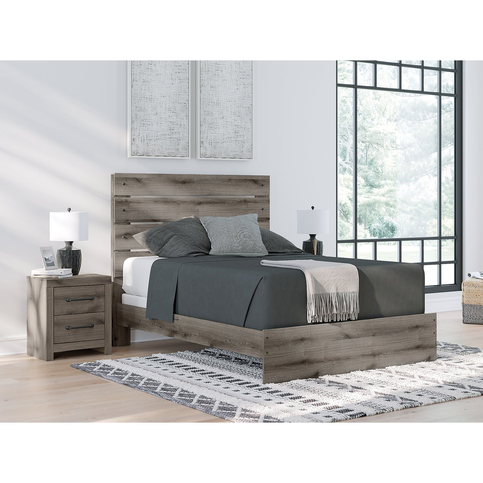 Graystorm Queen Panel Bed (PCB2405-SI) - Image 8