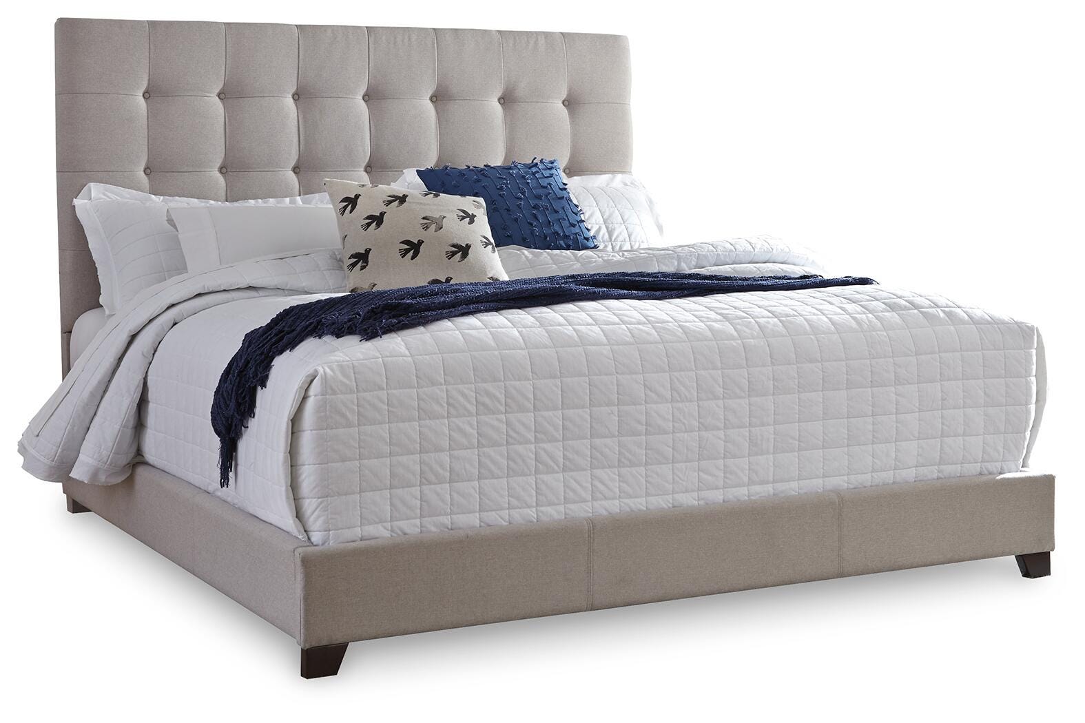 Dolante Upholstered Bed - Beige  (B130-SI) - Image 3