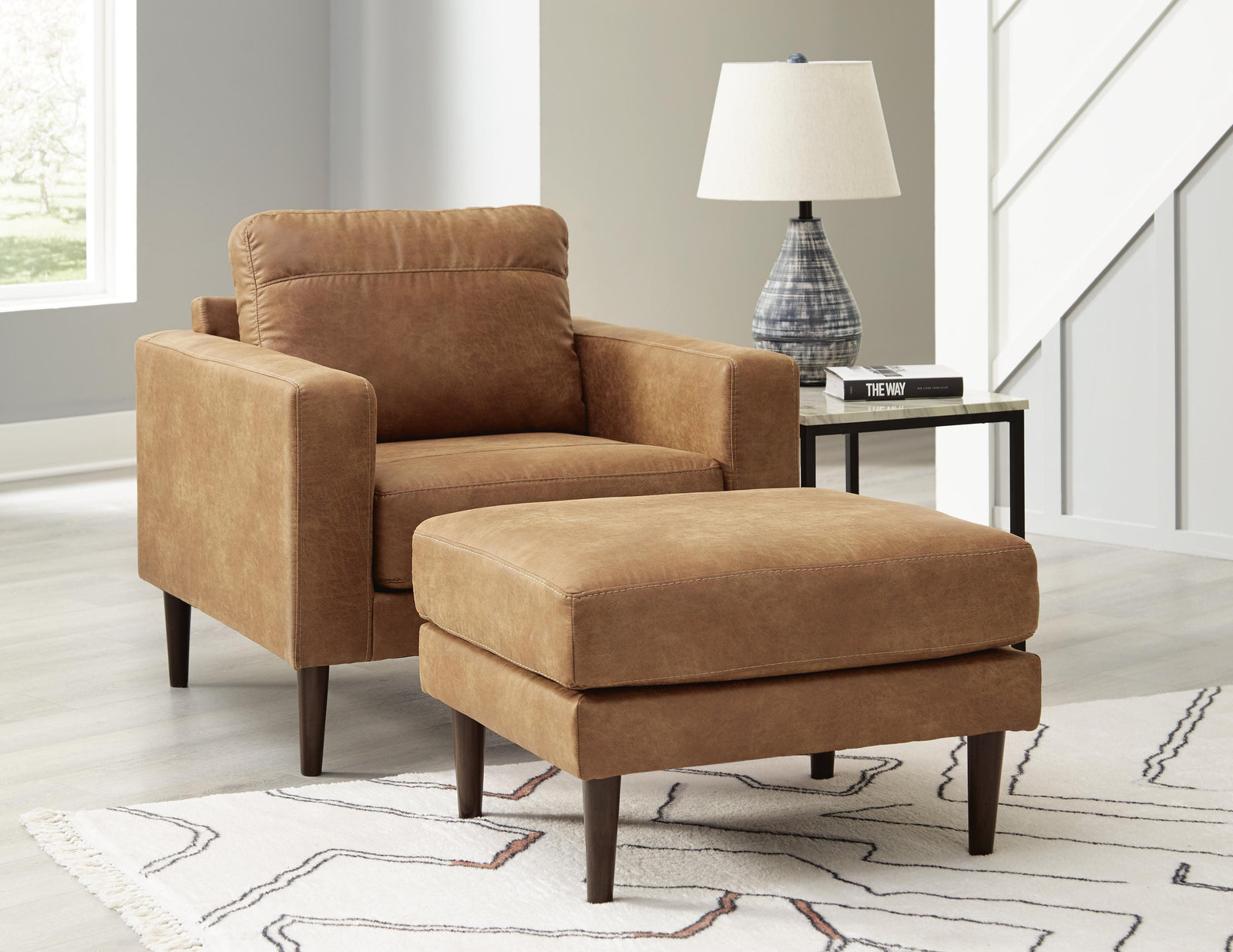 Telora Chair and Ottoman (41002-SI) - Image 4