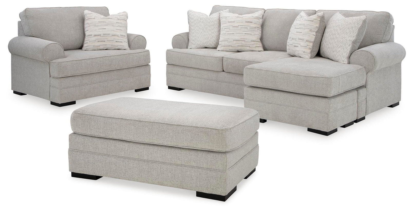 Eastonbridge Sofa Chaise, Oversized Chair, and Ottoman (56603-SI)