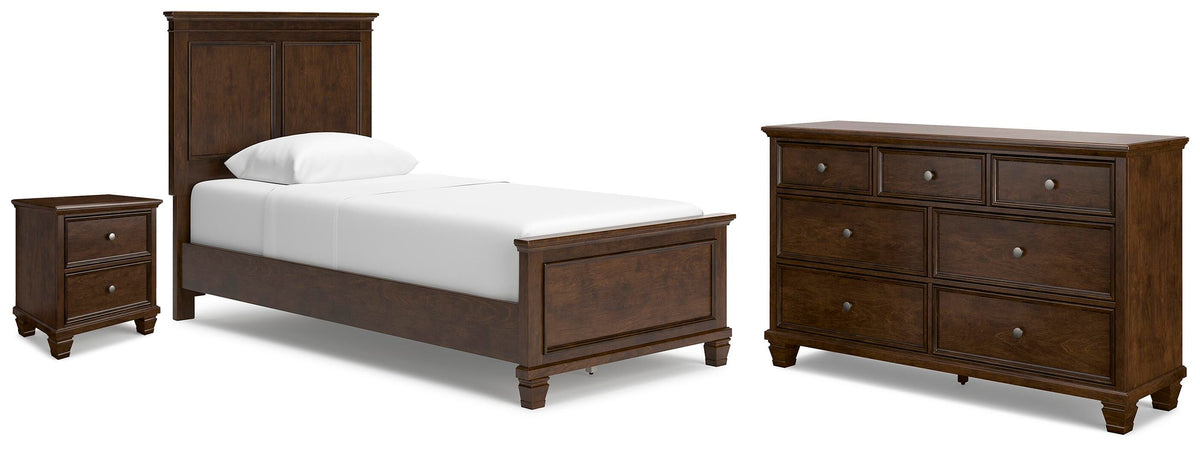 Danabrin Panel Bed, Dresser and Nightstand (B685-SI)