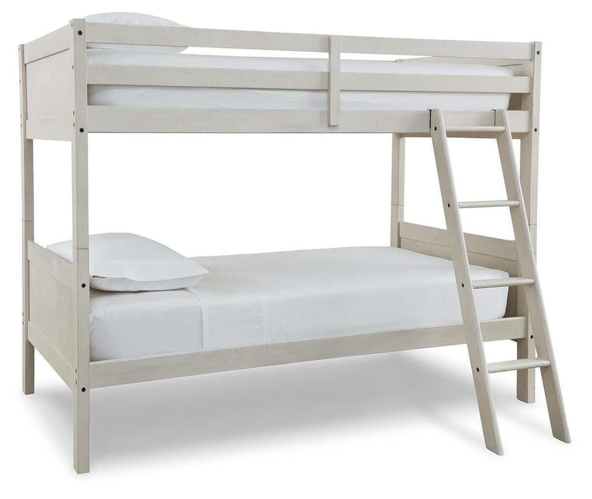Robbinsdale Bunk Bed and Mattresses - Antique White  (B742-SI) - Image 3