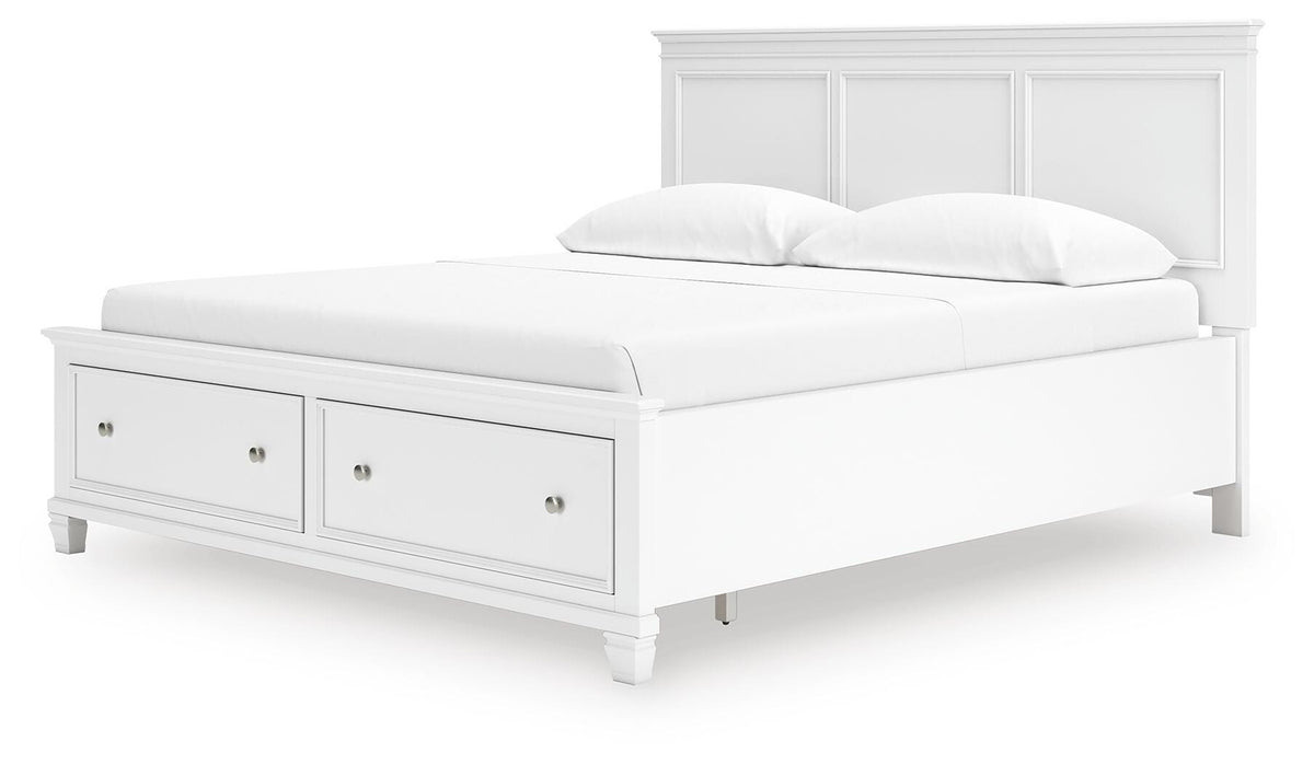 Fortman Panel Storage Bed - White  (B680-SI) - Image 5