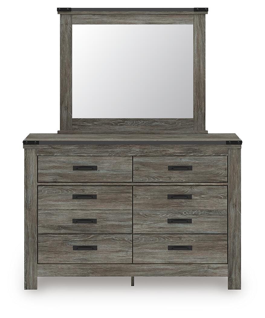 Frandern Dresser and Mirror - Gray  (B4480-SI)