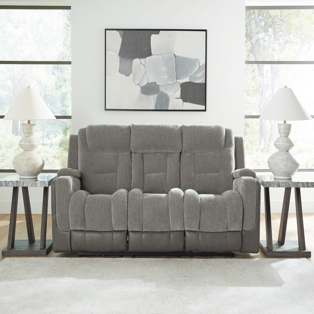 Mixed Motion Power Reclining Loveseat with Console (PC83505-SI) - Image 8