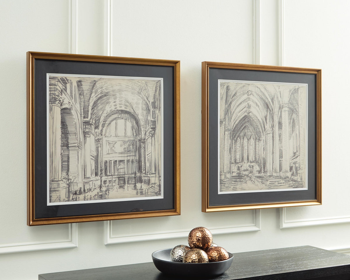 Downyard Wall Art (Set of 2) (A8000548-SI)