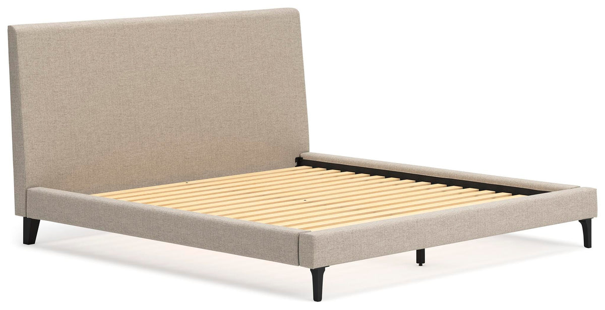 Cielden Upholstered Bed with Roll Slats - Soft Gray  (B1199-SI) - Image 23