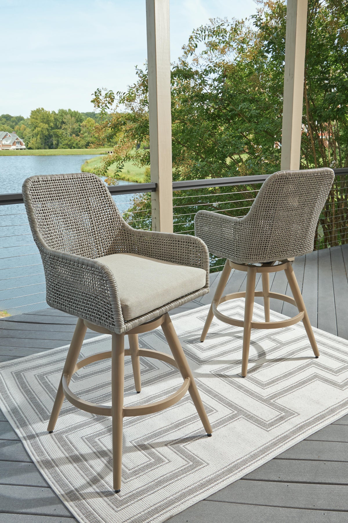 Seton Creek Outdoor Sofa with Cushion (P798-SI) - Image 66