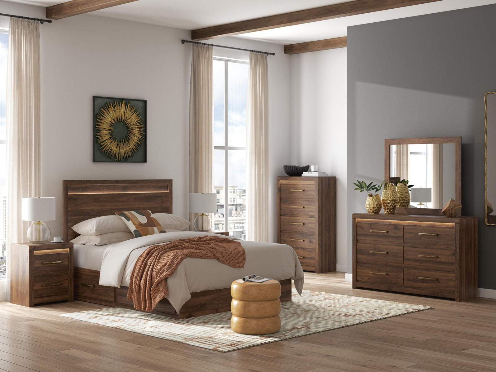 Janfyn Queen Panel Bed with Storage (PCB1010-SI) - Image 12