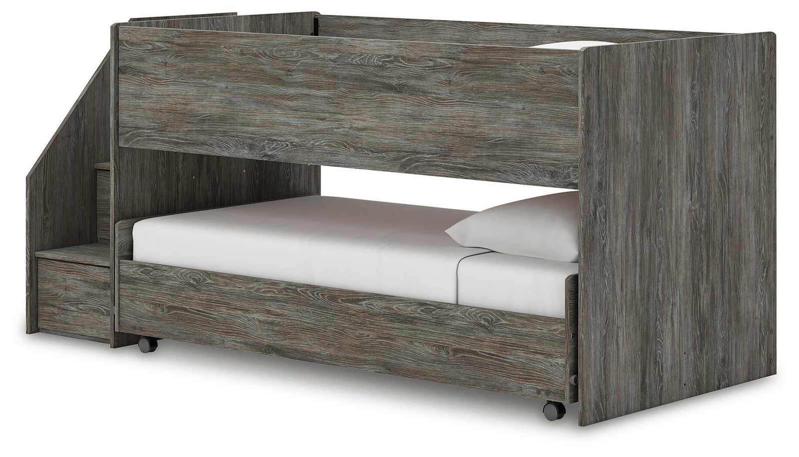 Frandern Twin over Twin Loft Bed (Youth) - Gray  (B4480-SI) - Image 4
