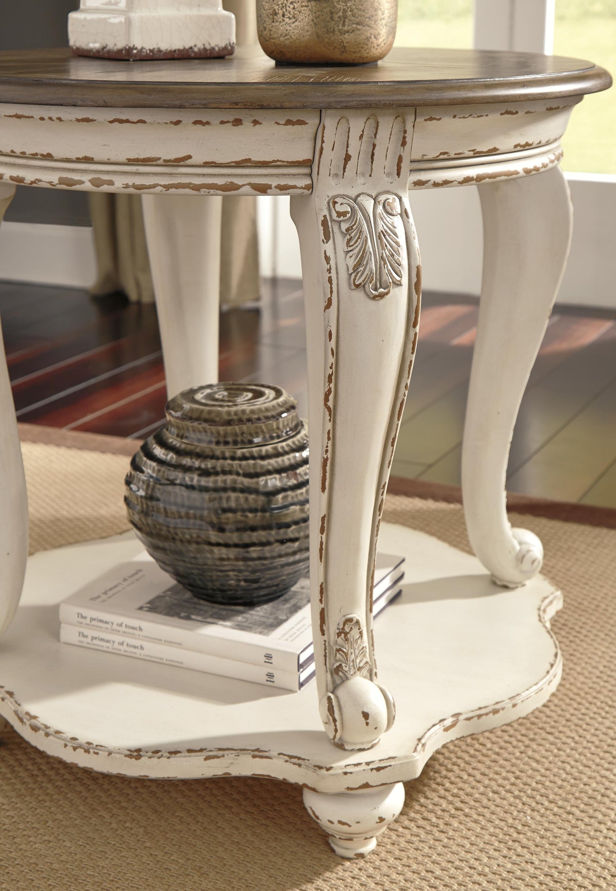 Realyn Coffee Table and 2 End Tables - White/Brown  (T743-SI) - Image 9