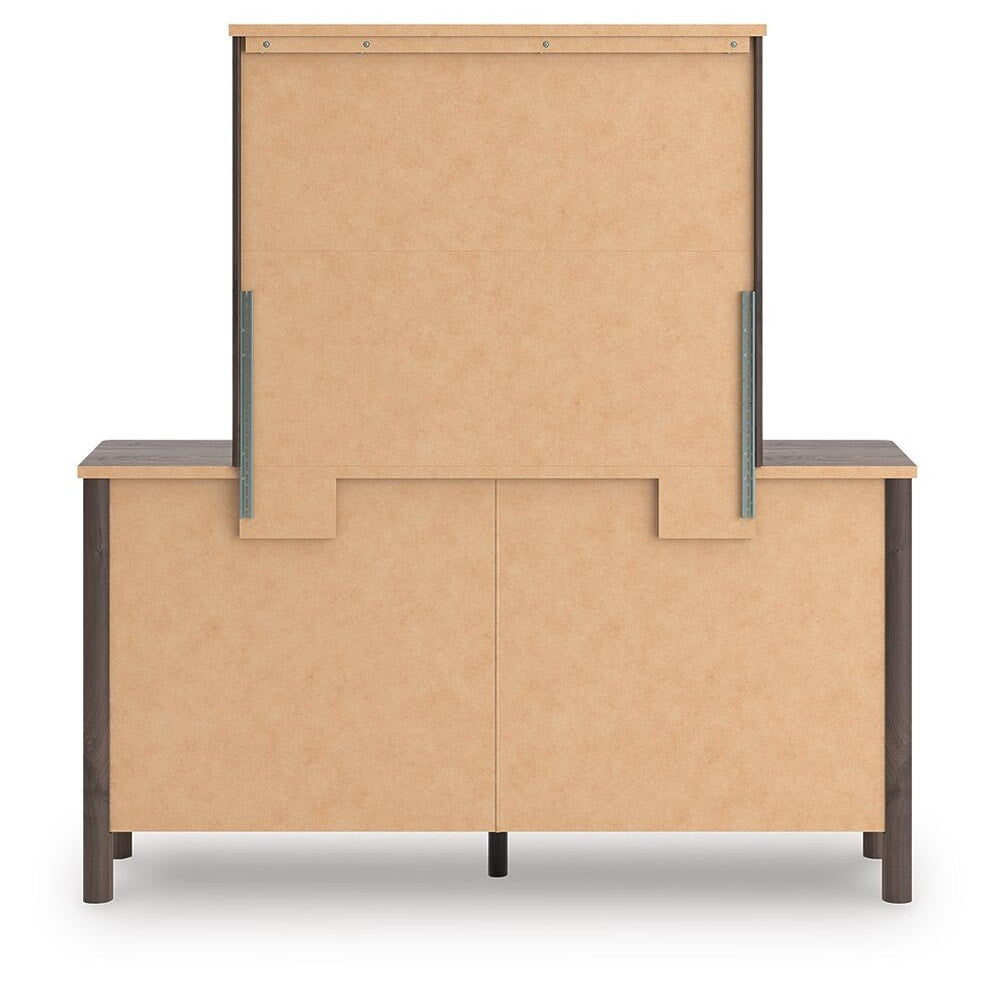 Pamytta Twin Upholstered Panel Bed, Dresser and Mirror (PCB2614-SI) - Image 6