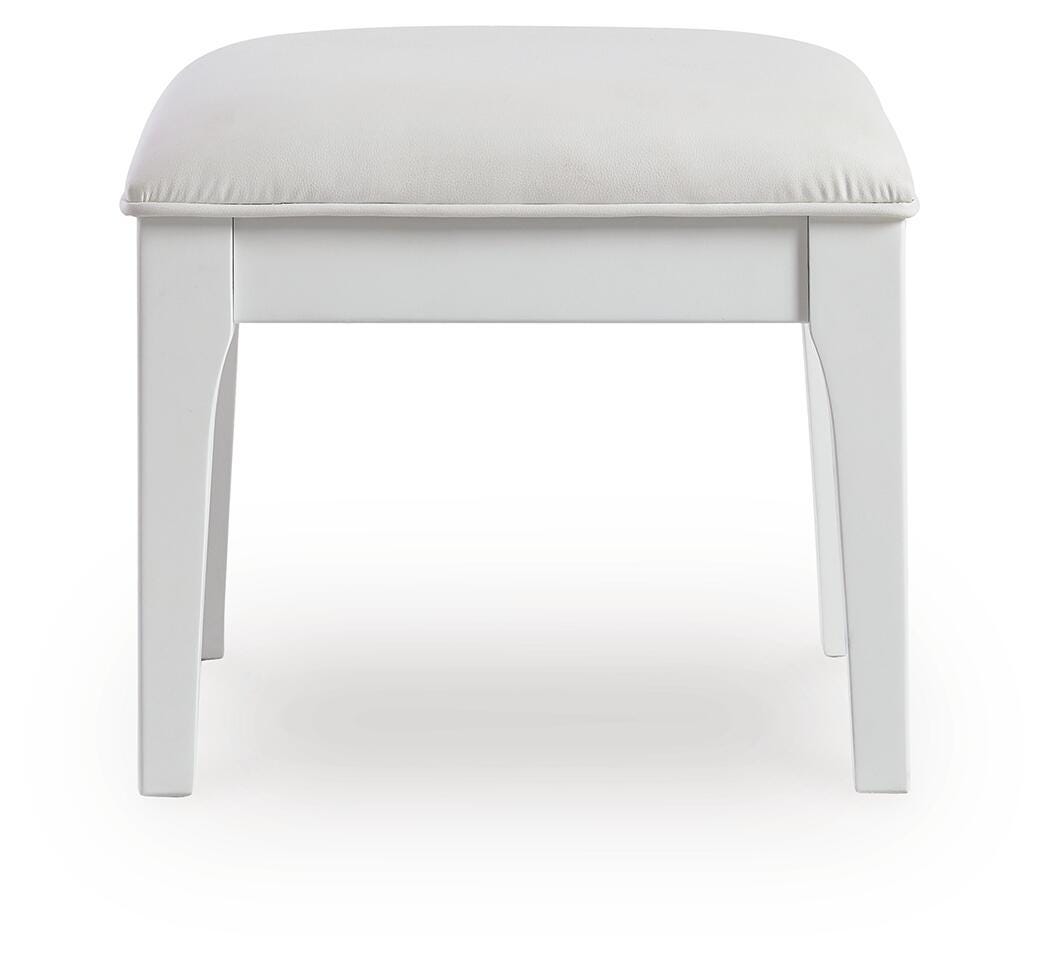 Chalanna Vanity Stool (Youth) - White  (B822-SI) - Image 4
