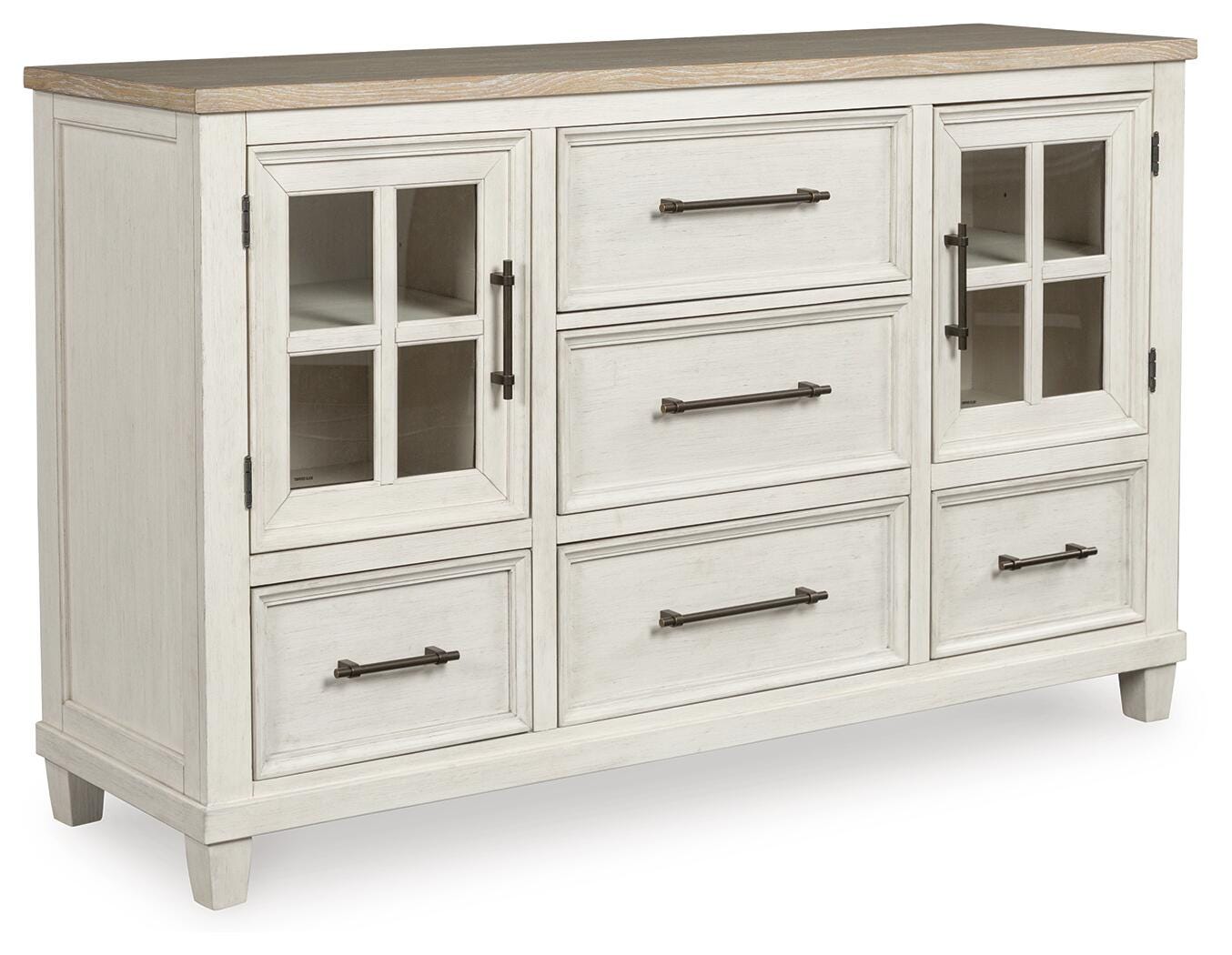 Shaybrock Dresser - Antique White/Brown  (B683-SI) - Image 2