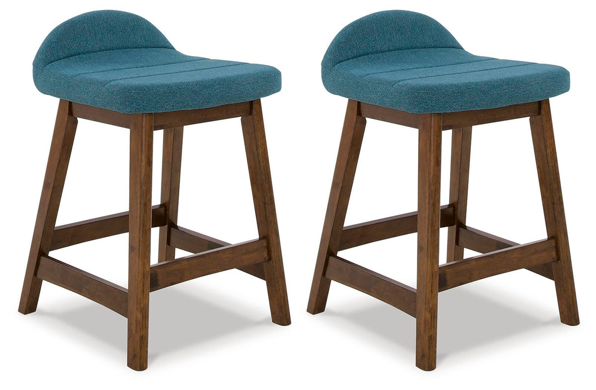 Lyncott Counter Height Bar Stool (Set of 2) (D615-SI)