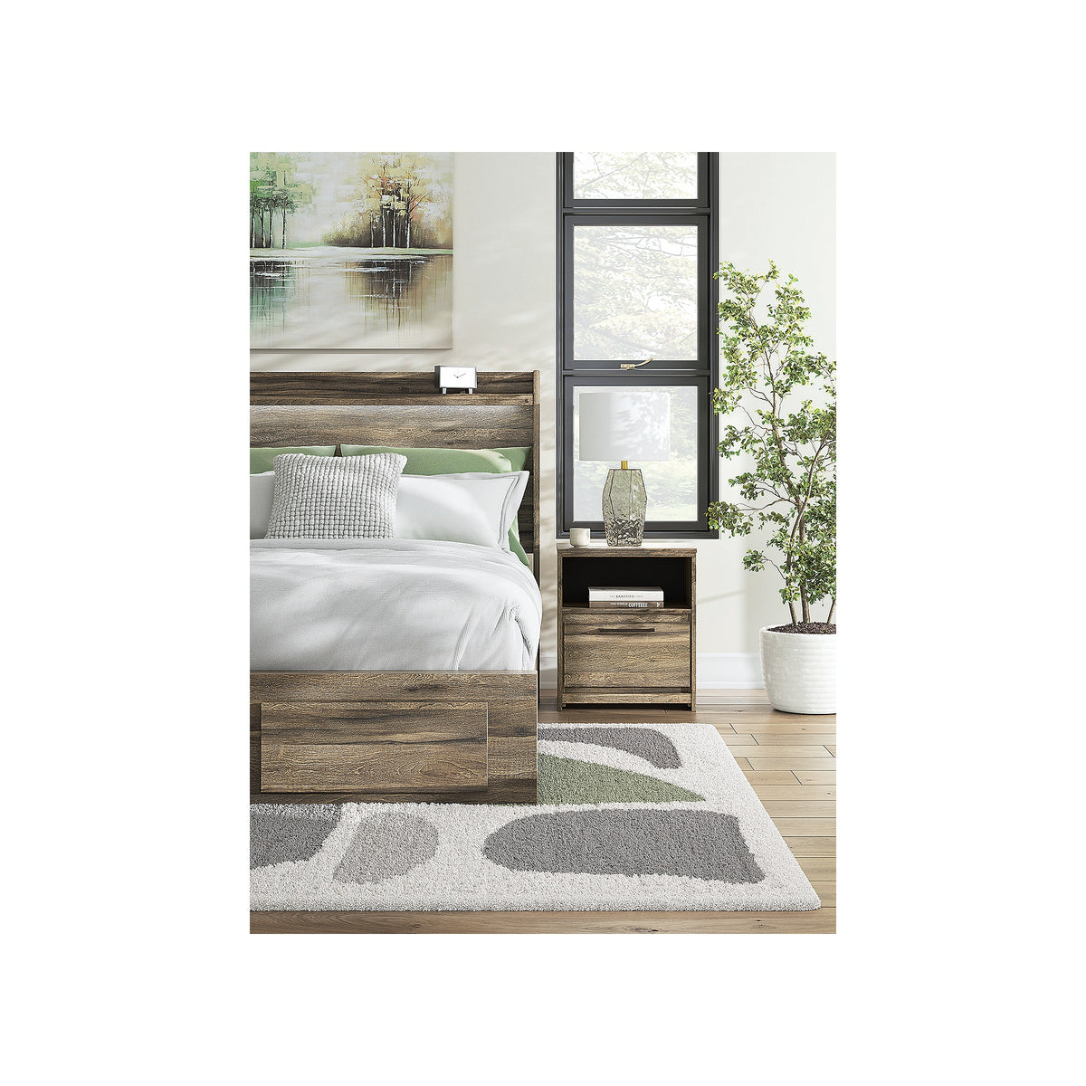 Elbrim Queen Panel Storage Bed, Dresser, Mirror and Nightstand (PCB2005-SI) - Image 24