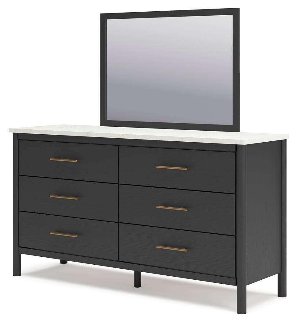 Cadmori Dresser and Mirror - Black/White  (B2616-SI) - Image 3