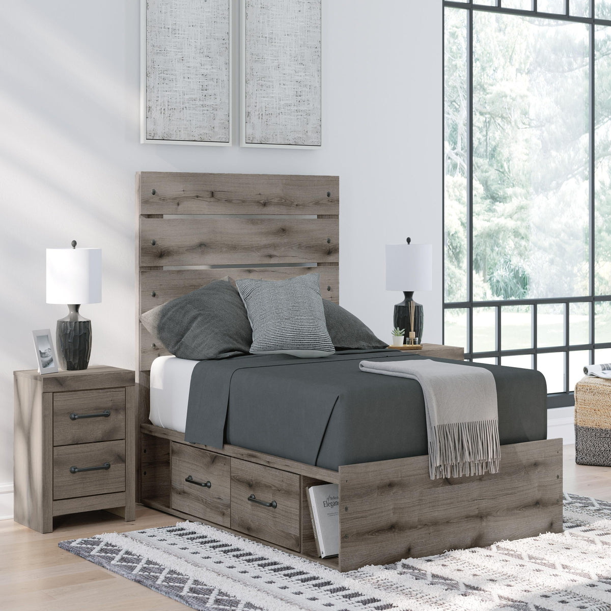 Graystorm Full Panel Storage Bed (PCB2405-SI) - Image 9