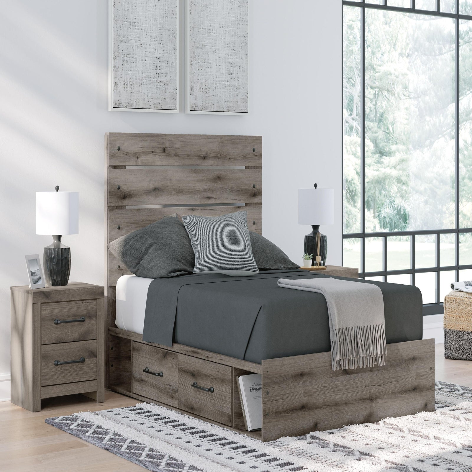 Graystorm Full Panel Storage Bed (PCB2405-SI) - Image 9
