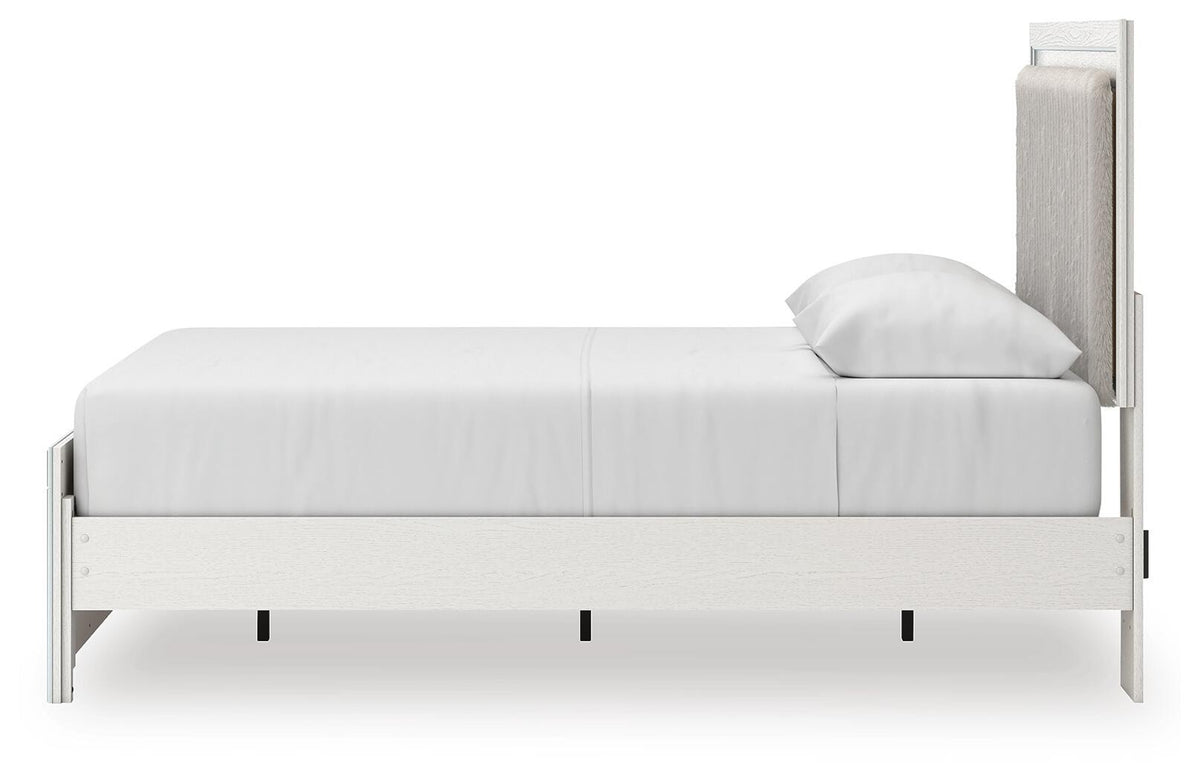 Zuraleus Queen Upholstered Platform Bed, Dresser, Mirror and Nightstand (PCB3381-SI) - Image 13