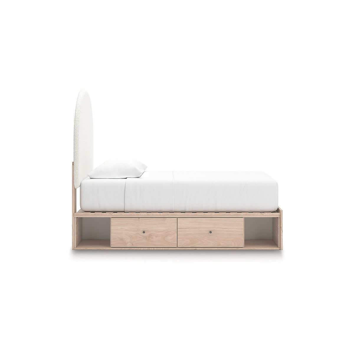 Arloster Twin Upholstered Panel Bed with Storage (PCB1566-SI) - Image 9