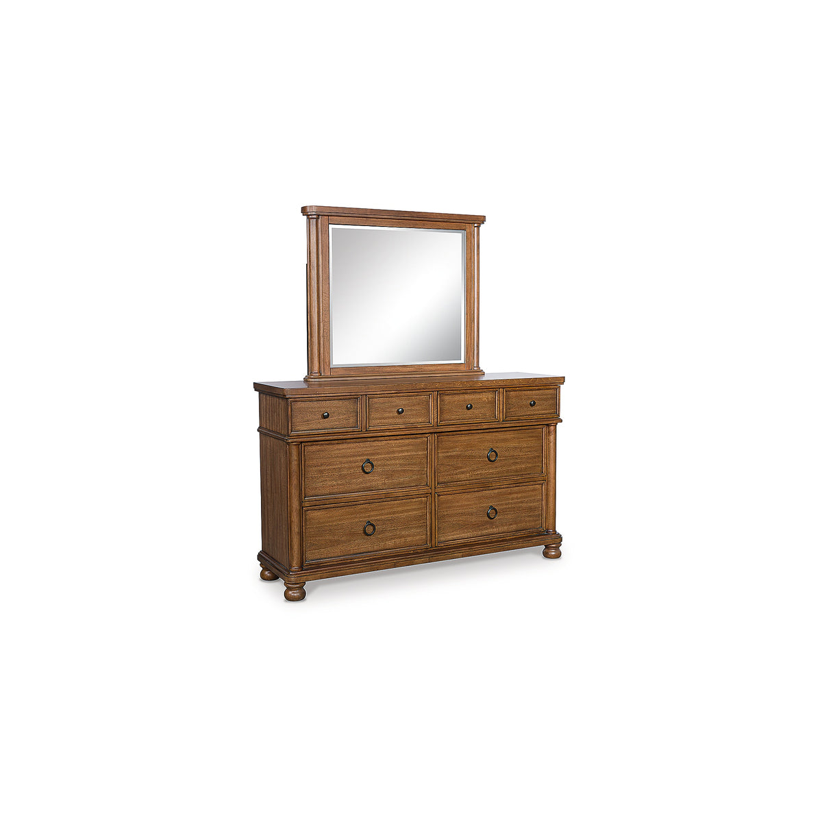 Rowlenstown Queen Poster Bed, Dresser and Mirror (PCB824-SI) - Image 3
