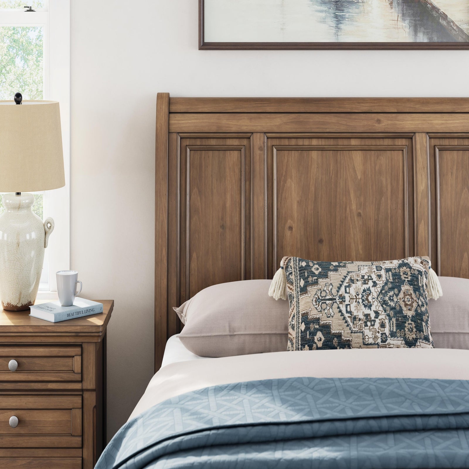 Feddinger Queen Sleigh Storage Bed, Dresser and Mirror (PCB779-SI) - Image 17