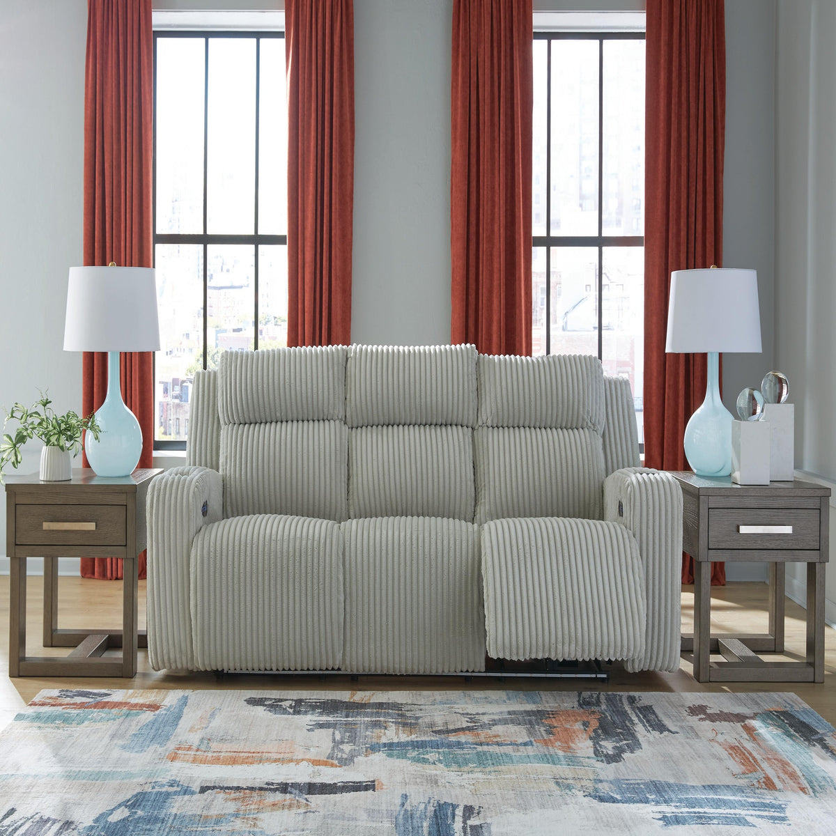 Carvara Power Reclining Loveseat with Console (PC64203-SI) - Image 10