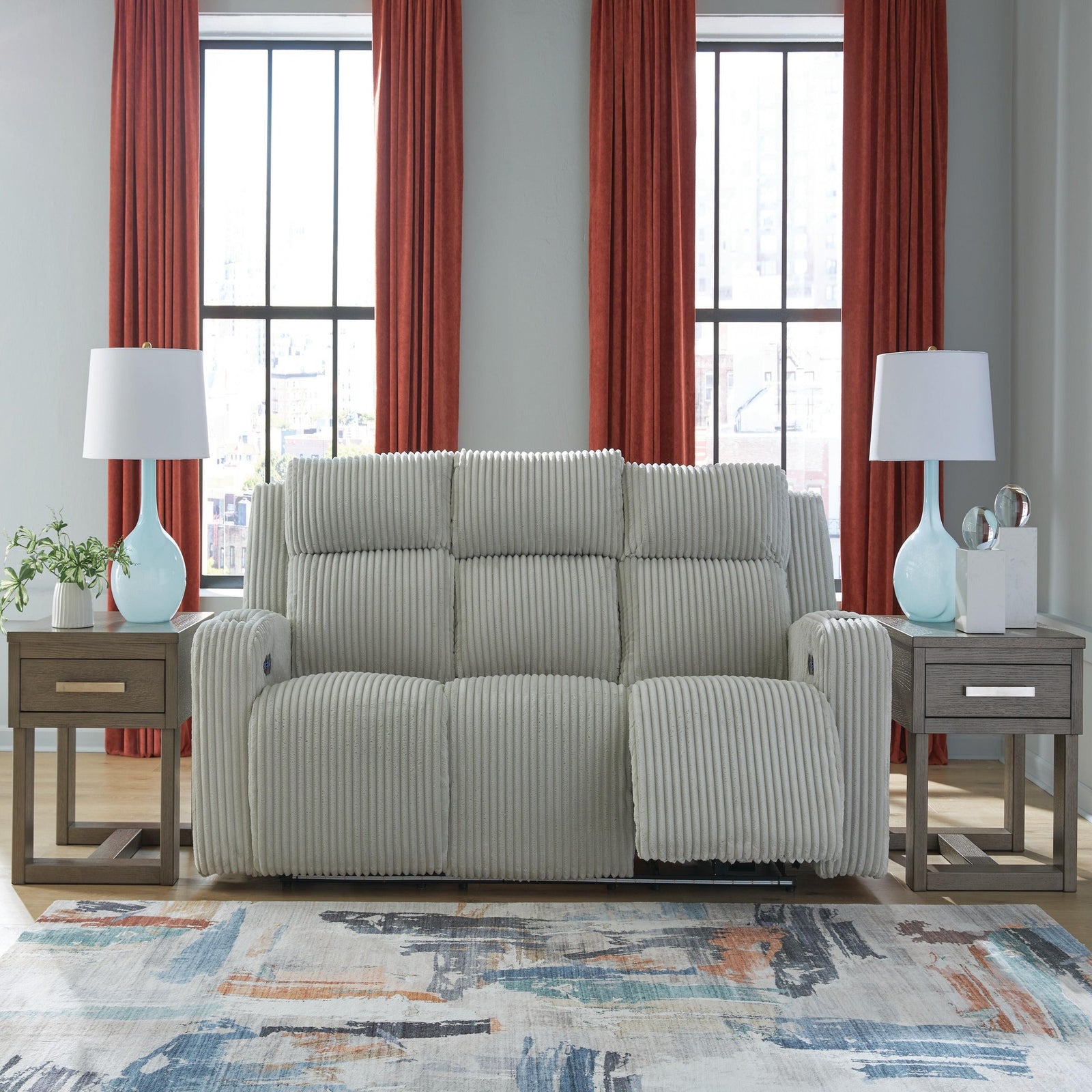 Carvara Power Reclining Loveseat with Console (PC64203-SI) - Image 10
