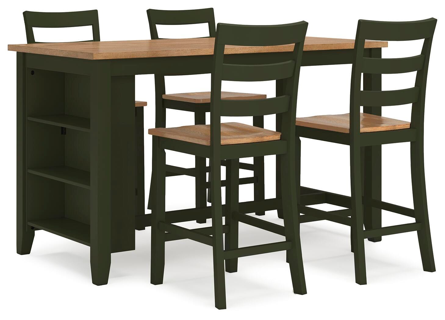 Gesthaven Counter Height Dining Table and 4 Barstools (D401-SI)
