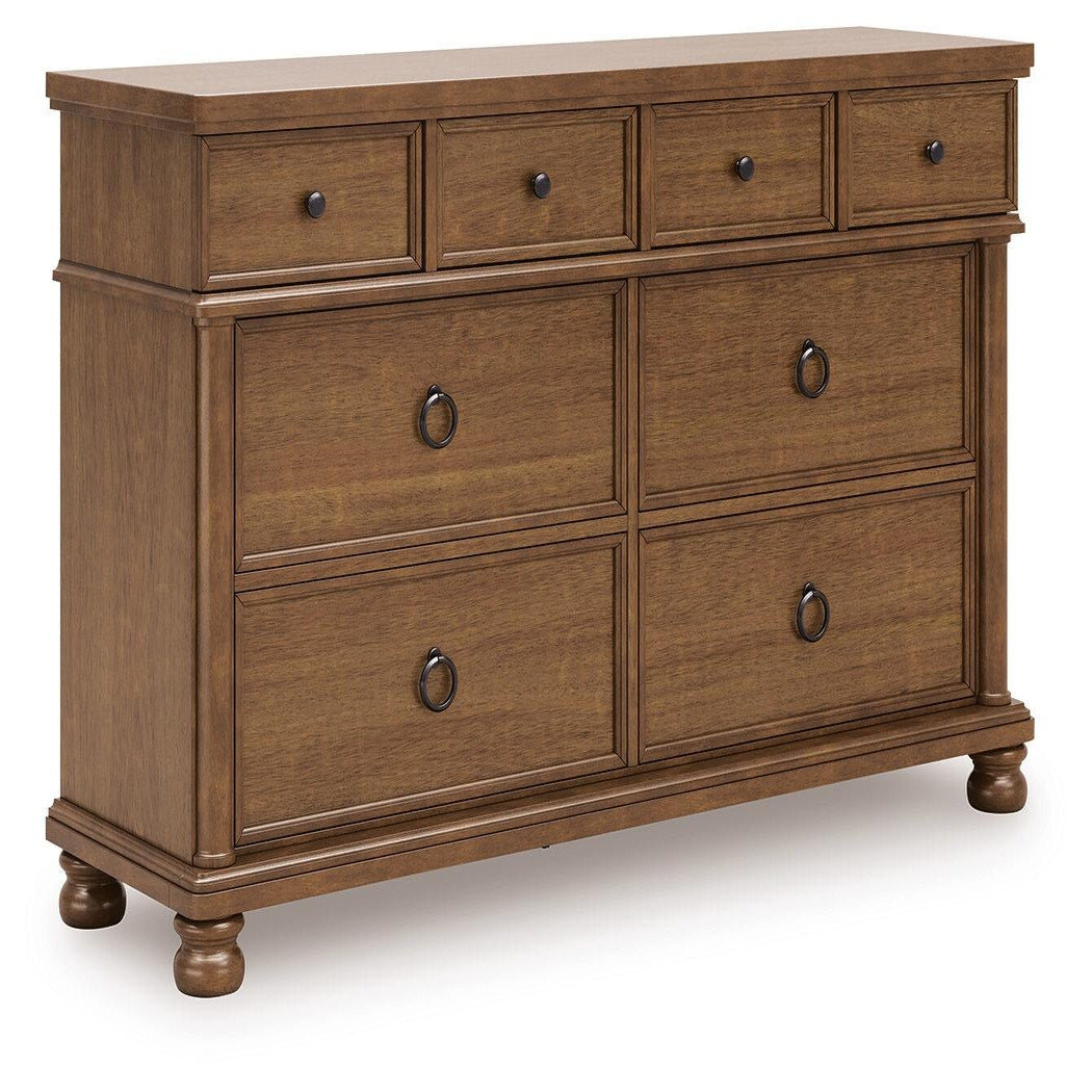 Rowlenstown King Poster Bed, Dresser and 2 Nightstands (PCB824-SI) - Image 3