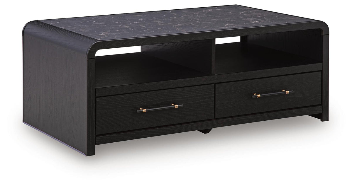 Clanden Coffee Table - Black  (T1540-SI)