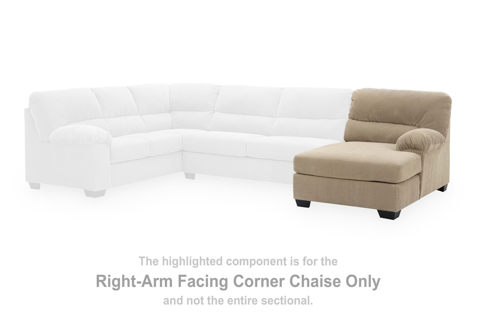 SimpleJoy Left-Arm Facing Sofa with Corner Wedge (24203-SI) - Image 34