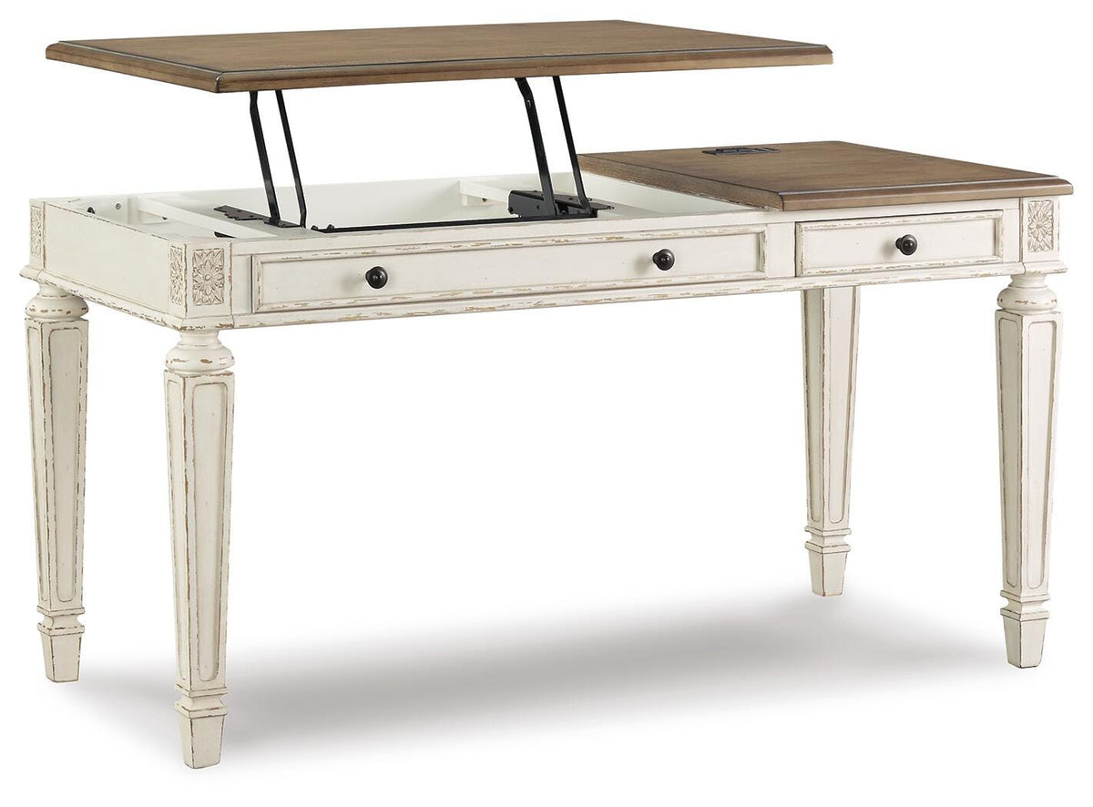 Realyn Lift-top Desk, L-shaped Desk and 4 Bookcases (H743-SI) - Image 8