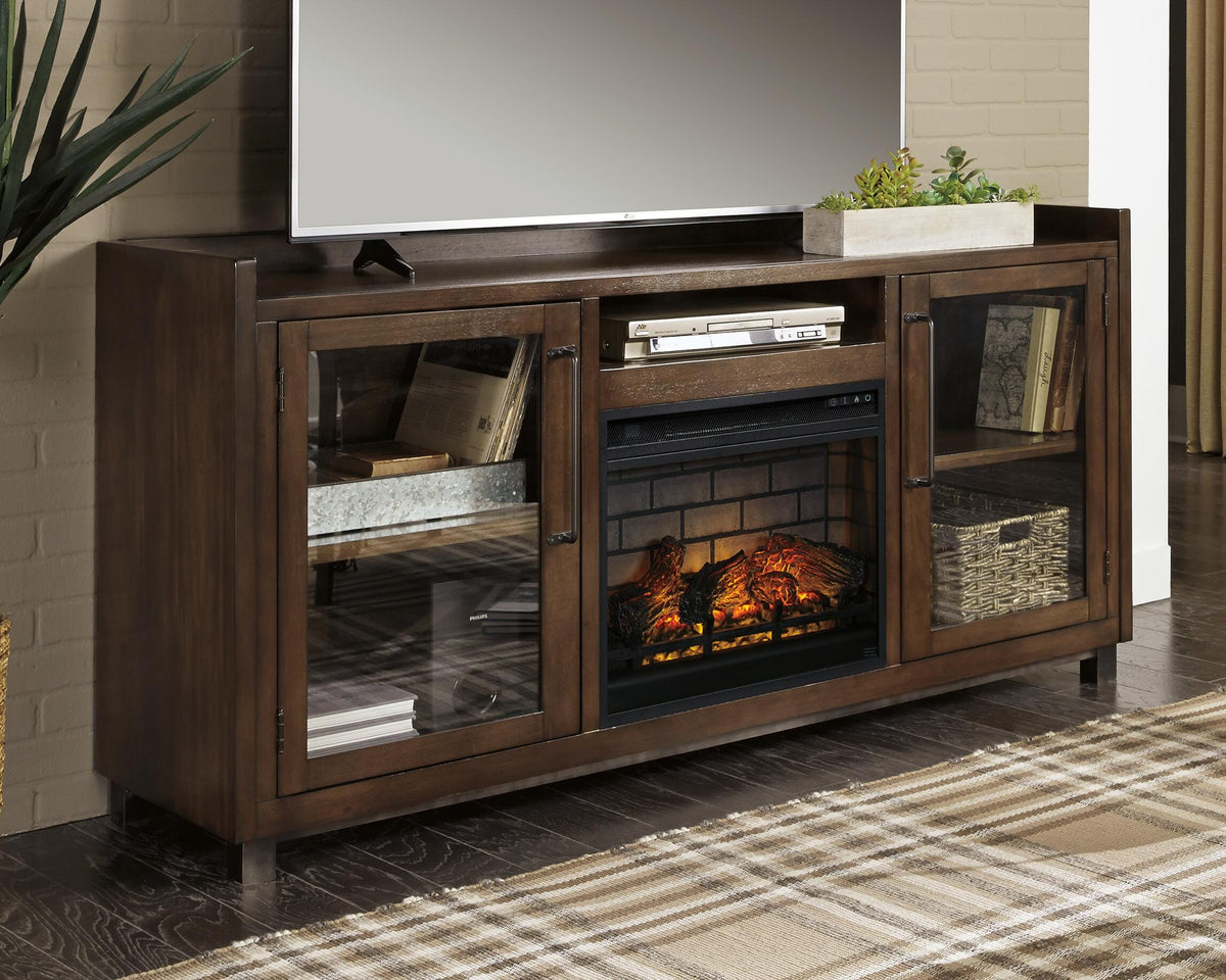 Starmore 70 TV Stand with Electric Fireplace (W633-SI) - Image 2