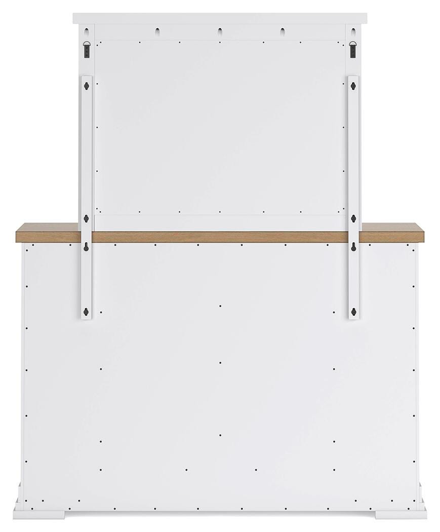 Ashbryn Dresser and Mirror - White/Natural  (B844-SI) - Image 5