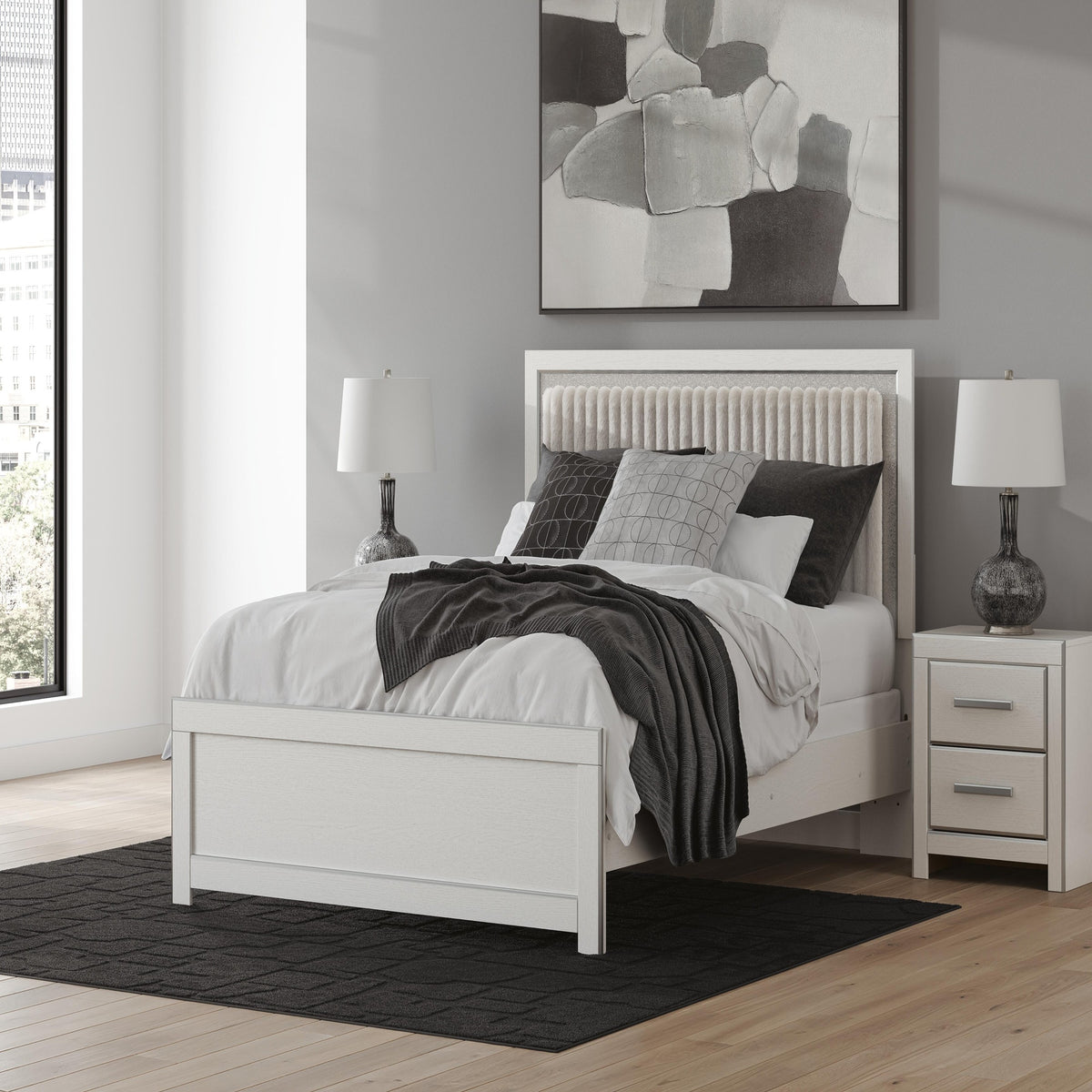 Zuraleus Queen Upholstered Panel Bed (PCB3381-SI) - Image 8