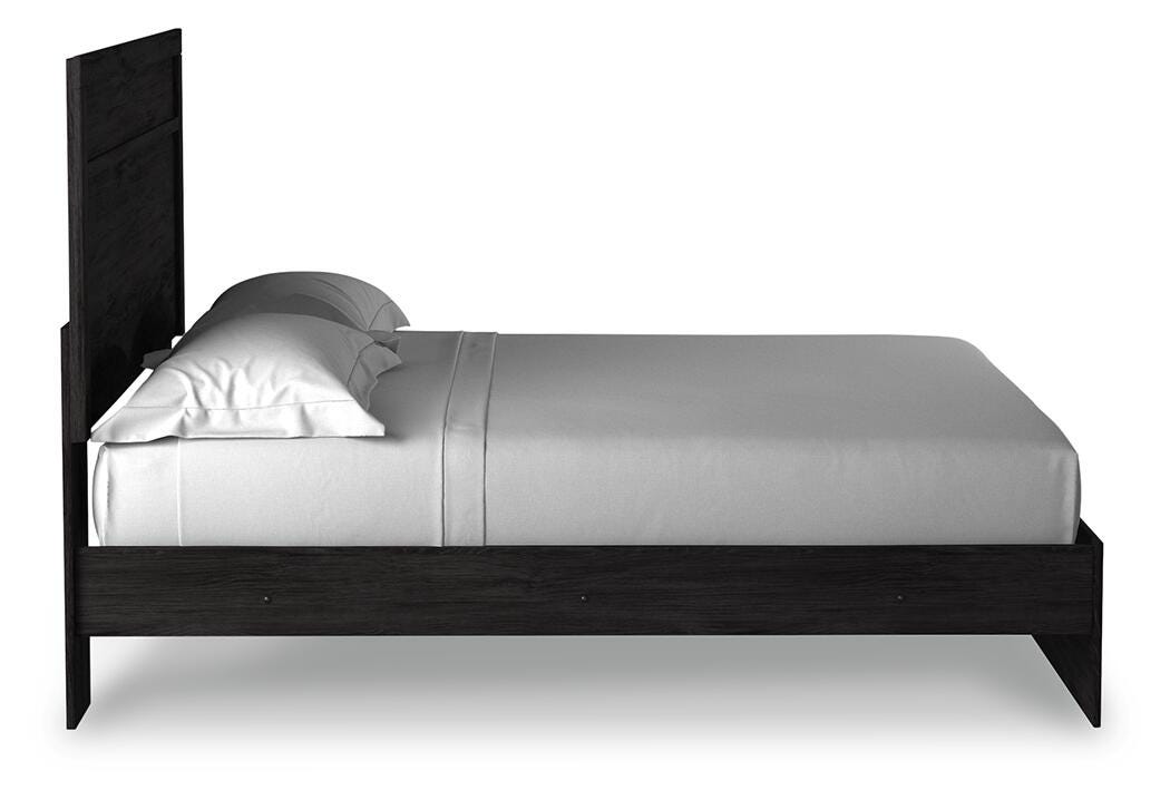 Belachime Panel Bed and Nightstand - Charcoal  (B2589-SI) - Image 5