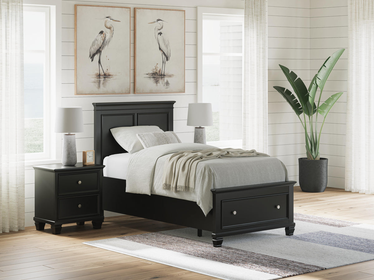 Lanolee Panel Storage Bed (Youth) - Black  (B687-SI) - Image 9