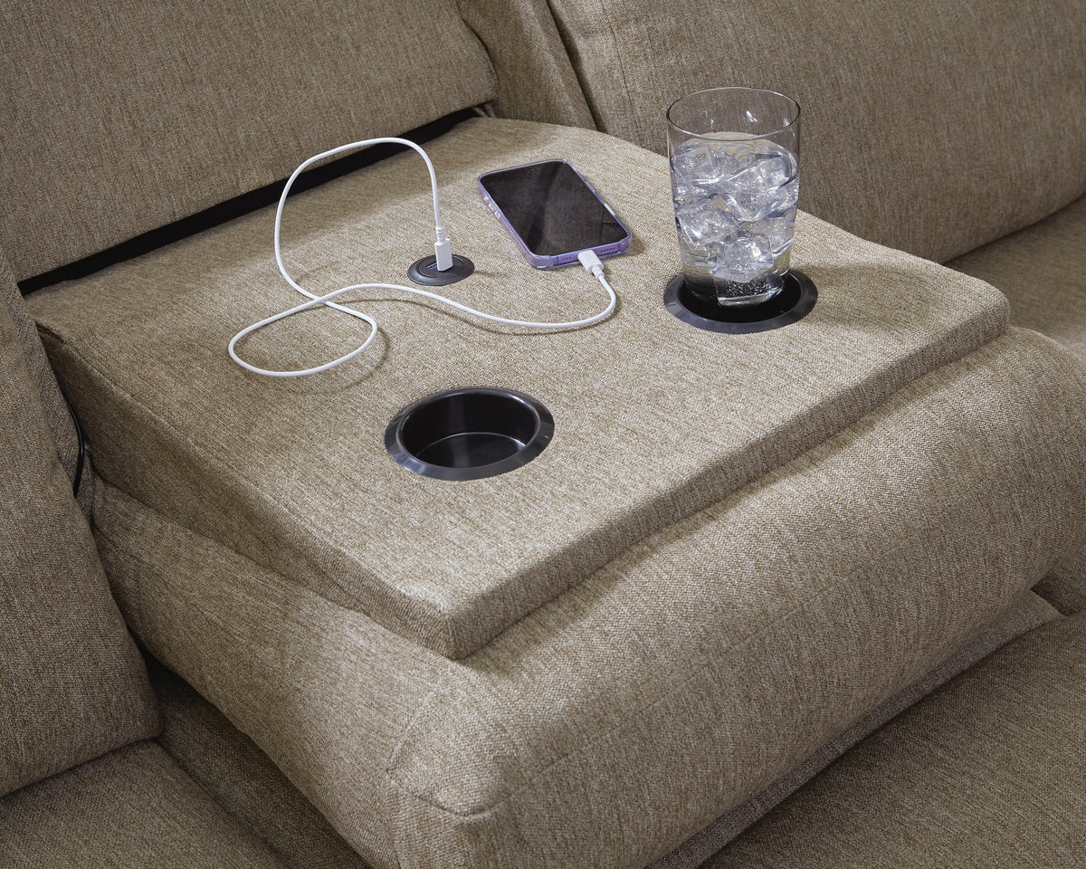 Side-Swipe Reclining Sofa with Drop Down Table (PC91405-SI) - Image 15