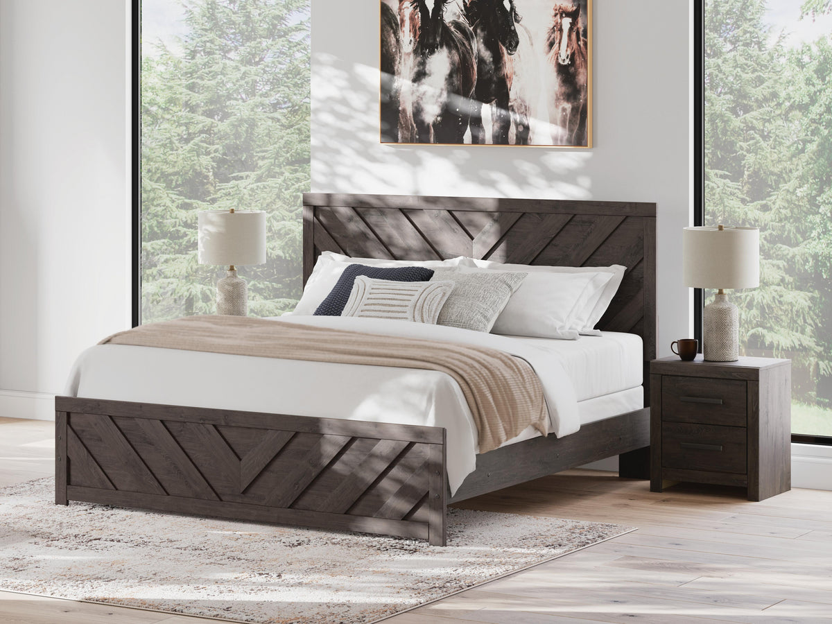 Prendonea Panel Bed and 2 Nightstands (B3789-SI) - Image 13